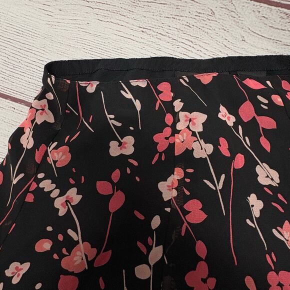 Express Women's Skirt Boho Black Pink Floral Print Size 5/6 - Picture 7 of 7